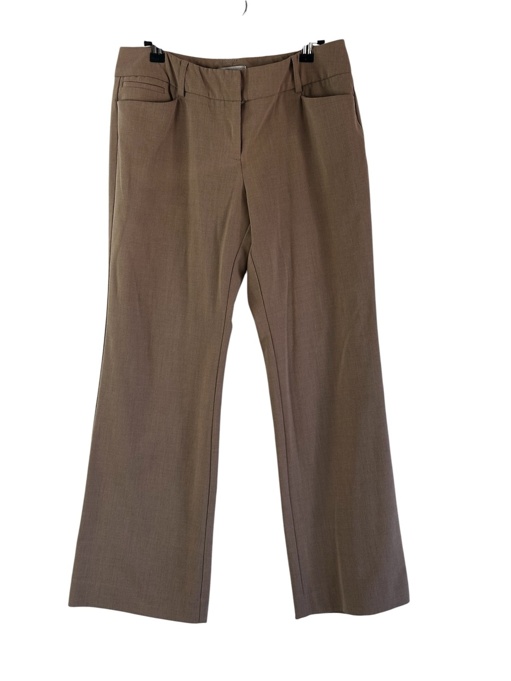 New York & Company Stretch Brown Flare Dress Pants Size 10 Petite Y2K